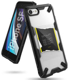 iPhone SE 2022 5G / SE 2020 / 8 Case | Fusion-X Design - Rugged black clear case with Equality graphic on an iPhone.
