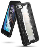 iPhone SE 2022 5G / SE 2020 / 8 Case | Fusion-X Design - Black rugged phone case with a torn paper graphic design.