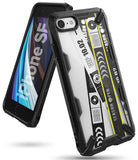 iPhone SE 2022 5G / SE 2020 / 8 Case | Fusion-X Design - Rugged black protective case with a graphic ticket design.