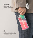 iPhone SE 2022 5G / SE 2020 Case | Fusion Design - iPhone SE 2022 5G / SE 2020 Case - Hand holding a phone with a pink and green gradient case labeled Live Moment.