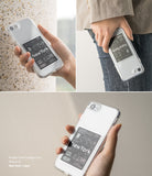 iPhone SE 2022 5G / SE 2020 Case | Fusion Design - Clear phone case with a New York label graphic held in a hand.
