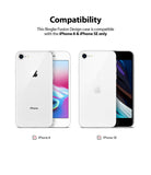 iPhone SE 2022 5G / SE 2020 Case | Fusion Design - Compatibility chart showing white iPhone 8 and iPhone SE side-by-side.