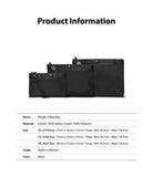 2-Way Bag - Three black rectangular bags of varying sizes with adjustable straps and product specifications listed below.