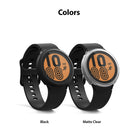 Galaxy Watch 4 (44mm) Case | Air Sports - Two Galaxy Watch 4 units with black and matte clear protective cases.