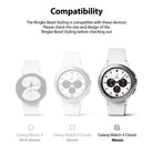 Galaxy Watch 4 Classic 46mm | Bezel Styling - Three smartwatches shown, with a checkmark highlighting the 46mm model.