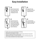 iPhone 13 Pro Max Case | Fusion Plus - Four-step diagram illustrating how to install a phone strap through a case.