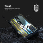 Redmi Note 10 / 10s Case | Fusion-X Design - Redmi Note 10 / 10s Case - Fusion-X phone case with a cassette tape design on a dark, rocky background with impact text.
