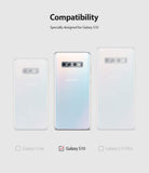 Galaxy S10 Case | Onyx - Compatibility chart showing Galaxy S10e, S10, and S10 Plus with the S10 model checked.
