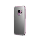 Galaxy S9 Case | Mirror - Silver - Reflective silver phone case with a clear bumper and camera cutout on a white background.