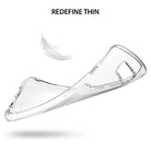 Galaxy S8 Plus Case | Air - Transparent, ultra-thin phone case floating with a white feather under the text REDEFINE THIN.