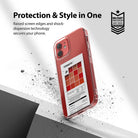 iPhone 12 / 12 Pro Case | Fusion Design Palette - Clear phone case with a red tomato-themed graphic on a white background.