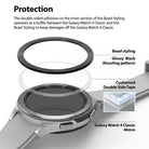 Galaxy Watch 4 Classic 46mm | Bezel Styling - Galaxy Watch 4 Classic 46mm - Exploded view showing bezel styling, adhesive tape, and watch body with labels.