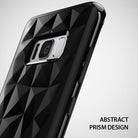 Galaxy S8 Plus Case | Air Prism - Black smartphone case with a geometric, 3D prism-patterned back and camera cutout.