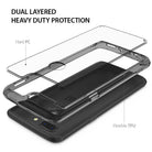 OnePlus 5T Case | Fusion - Exploded view of a dual-layered phone case showing a hard PC frame and flexible TPU bumper.