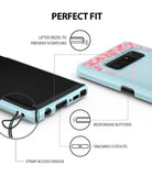 Galaxy Note 8 [Slim Cherry Blossom] [Limited Edition] - Phone case features, showing bezel, buttons, and strap access.