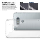 LG G6 Case | Fusion - Clear protective phone case showing scratch-resistant surface comparison against a standard case.