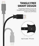 Smart Fish Charging Cable | Lightning [2 Pack] - Braided lightning cables with reinforced TPE strain relief protectors.