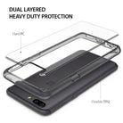 OnePlus 5 Case | Fusion - Exploded view of a dual-layered phone case showing a hard PC frame and flexible TPU inner shell.