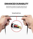 Smart Fish Charging Cable | Lightning [2 Pack] - Smart Fish Charging Cable - Hands pulling a black braided cable with a callout showing internal copper wire layers.