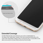 Redmi Note 5 / 5 Plus Screen Protector | Invisible Defender - Redmi Note 5 / 5 Plus Screen Protector - Diagram showing glass screen protector edge fit on a curved phone display.