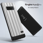 Galaxy Note 8 Case | Flex S Pro - Silver and black ribbed phone case shown next to a Galaxy Note 8 with a black screen.