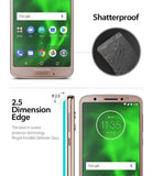 Moto G6 Screen Protector | Glass - Shatterproof glass overlay and 2.5D rounded edge design for a Motorola smartphone.