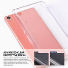 Xperia XA Case | Fusion - A clear protective phone case placed over a rose gold Xperia smartphone with marketing text below.