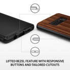 Galaxy Note 8 Case | Flex S - Close-up of phone case showing lifted bezel, responsive buttons, and precise port cutouts.