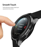 Galaxy Watch 42mm Screen Protector | Glass - Finger touching the screen of a Galaxy Watch displaying an incoming call.