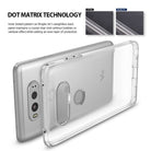 LG V20 Case | Air - Clear phone case with dot matrix pattern shown next to an LG V20 smartphone.