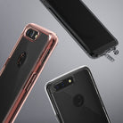 OnePlus 5T Case | Fusion - Three clear protective cases for OnePlus 5T phones with rose gold and silver metallic frames.