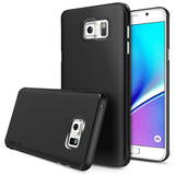 Galaxy Note 5 Case | Slim - Matte black slim phone case shown from back and side angles on a Galaxy Note 5 smartphone.