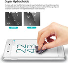 Xperia X Performance Screen Protector | Invisible Defender - Xperia X Performance Screen Protector - Comparison showing water beading on ID protector versus a standard screen.
