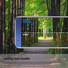 Xiaomi Mi 6 Screen Protector | Invisible Defender - Xiaomi Mi 6 Screen Protector - Comparison showing clearer, vibrant forest view above a dashed line versus duller below.