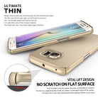 Galaxy S6 Edge [Slim] - Gold Samsung Galaxy S6 Edge in a slim case with a 0.7mm raised lip for screen protection.