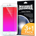 iPhone 6s / 6 Screen Protector | Invisible Defender - A clear screen protector film next to its 3+1 pack retail box.