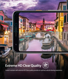 Google Pixel 3a XL Screen Protector | Dual Easy Film - Google Pixel 3a XL Screen Protector - Smartphone displaying a vibrant canal scene through a clear protective film.