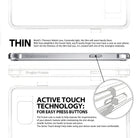Galaxy Alpha Case | Fusion - Thin, clear phone case with Active Touch button technology shown in a detailed cross-section.