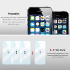 Zenfone 2 Screen Protector | Invisible Defender - Two smartphones with clear screen protectors and a 3+1 film pack.