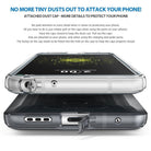 LG G6 Case | Air - Clear phone case with integrated dust caps covering the charging and audio ports.