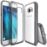 Galaxy S7 Case | Fusion - Clear protective phone case shown from front, back, and side angles on a white background.