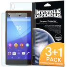 Xperia Z3 / Z3 Plus Screen Protector | Invisible Defender - Transparent screen protector film over a Sony Xperia phone.