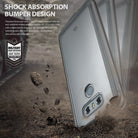 LG G6 Case | Fusion - Clear protective phone case with shock-absorbing bumper and military-grade drop protection certification.