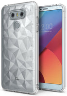 LG G6 Case | Air Prism - Clear phone case with a geometric, faceted prism pattern on the back for an LG G6 smartphone.