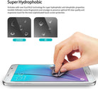 LG V10 Screen Protector | Invisible Defender - LG V10 Screen Protector - Comparison showing water beading on Invisible Defender screen protector versus a standard film.