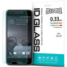 HTC One A9 Screen Protector | Invisible Defender Glass - HTC One A9 Screen Protector - Invisible Defender tempered glass screen protector next to its retail packaging.