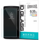 LG V10 Screen Protector | Invisible Defender Glass - LG V10 Screen Protector - Invisible Defender tempered glass screen protector next to its retail packaging for LG V10.