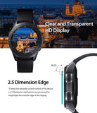Galaxy Watch 42mm Screen Protector | Glass - Galaxy Watch 42mm Screen Protector - Smartwatch with clear display and 2.5D curved edge glass highlighted in a diagram.