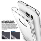 Galaxy S7 Edge Case | Fusion - Clear protective phone case shown with comparison of scratch resistance against other cases.