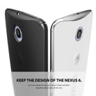 Google Nexus 6 Case | Slim - Two slim cases for the Google Nexus 6 in black and white, shown from the back.